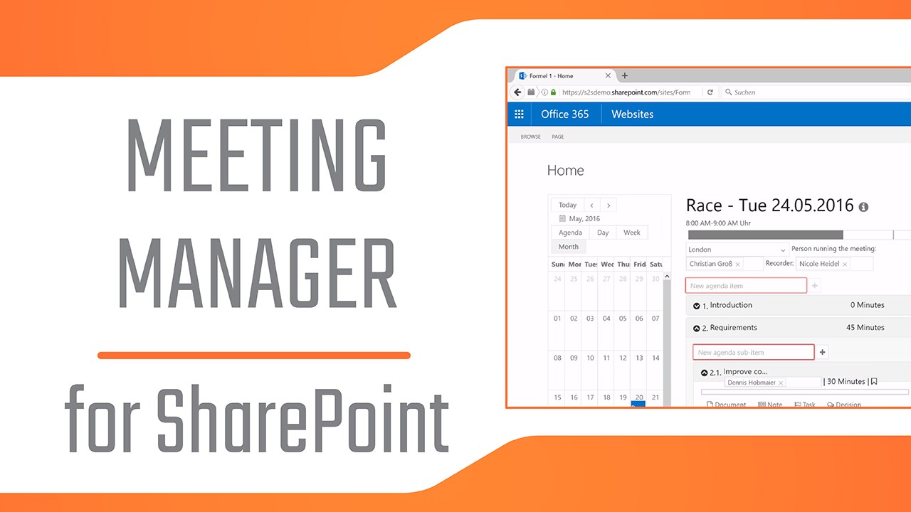 Sharepoint meeting manager